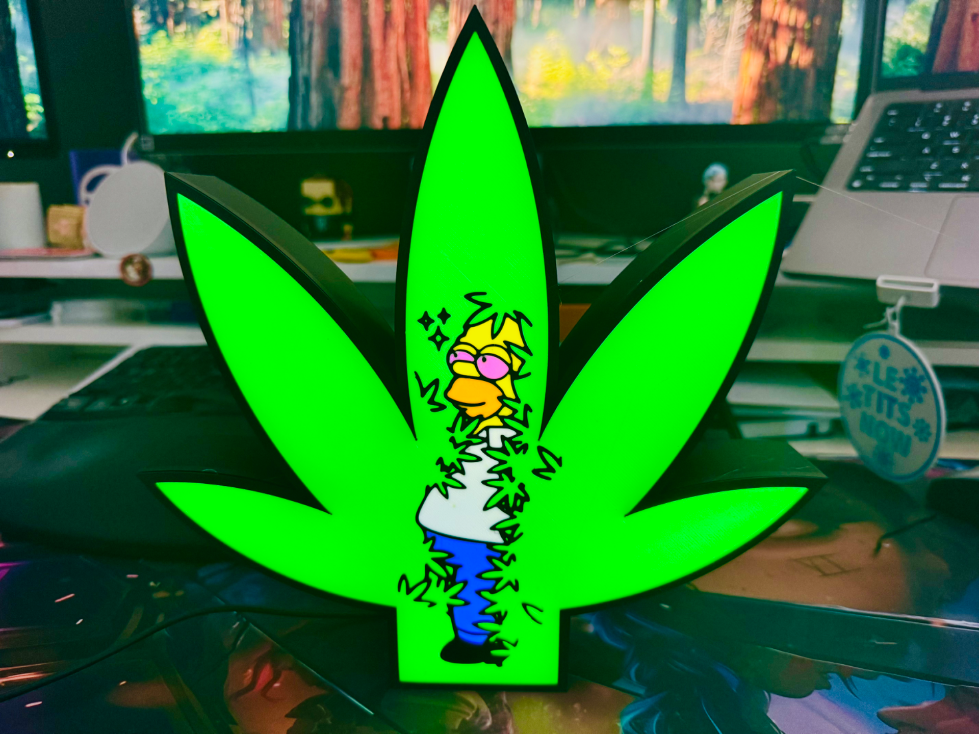 High Homer! Homers famous bush scene but different