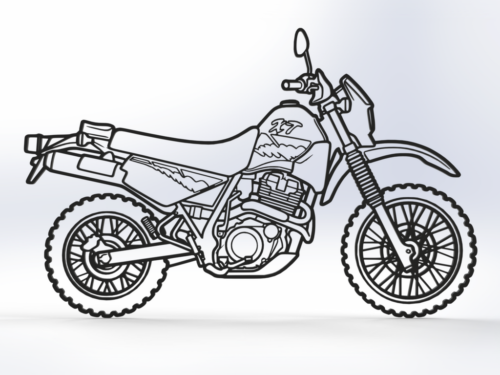 Yamaha XT350 Wall Art