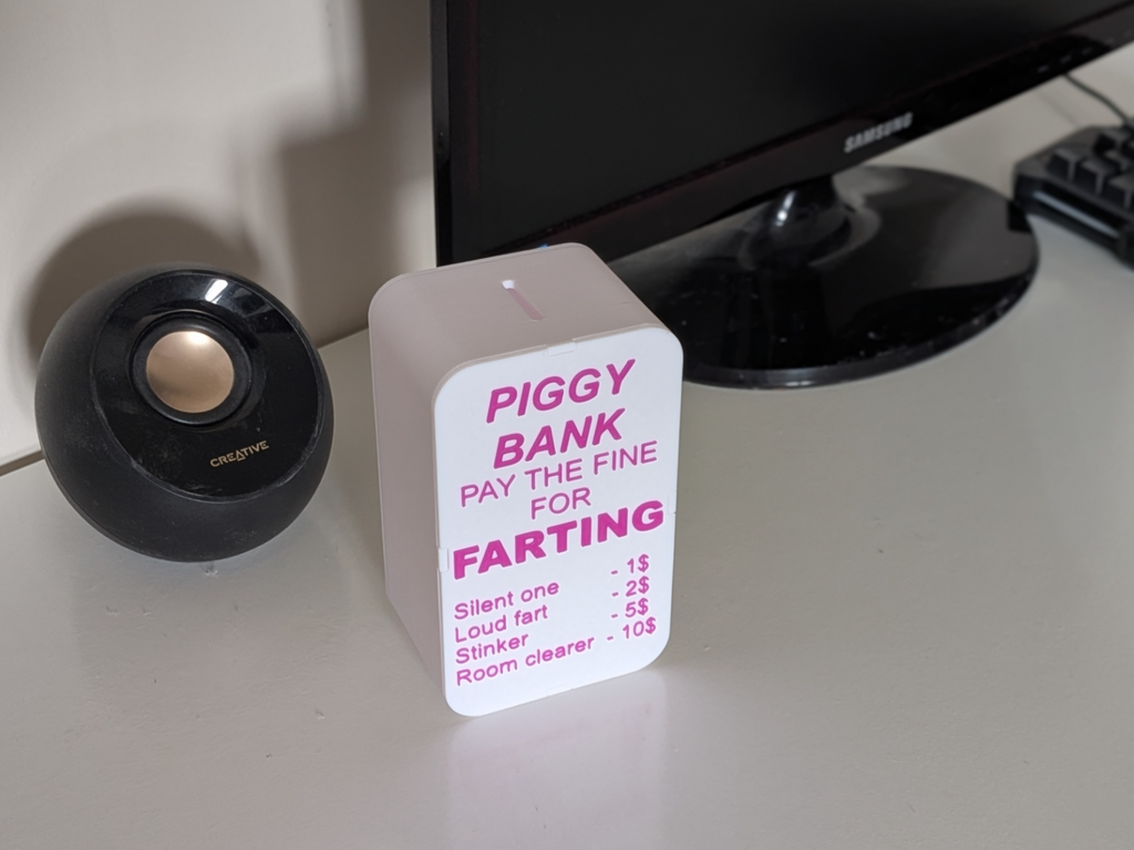 Piggy Bank - Pay 1-10$ Penalty Jar -Funny Gag