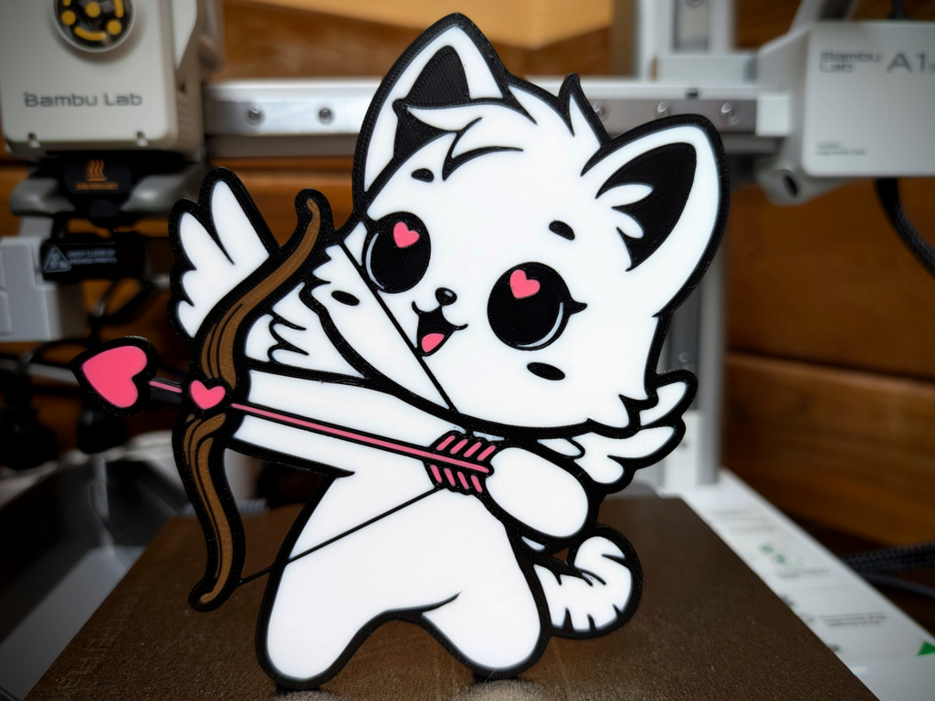 Cupid Cat Valentines Day Decoration
