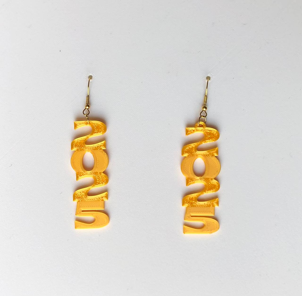 New Year 2025 Earrings pendant