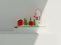 Christmas Village tray decor
