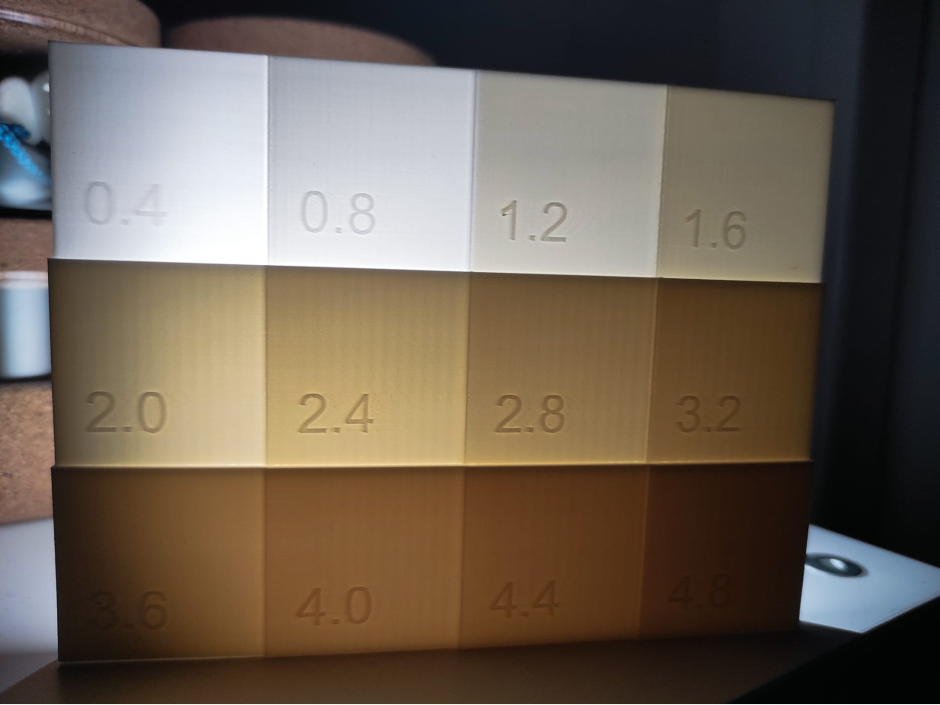Litophane thickness test 0.4 Nozzle