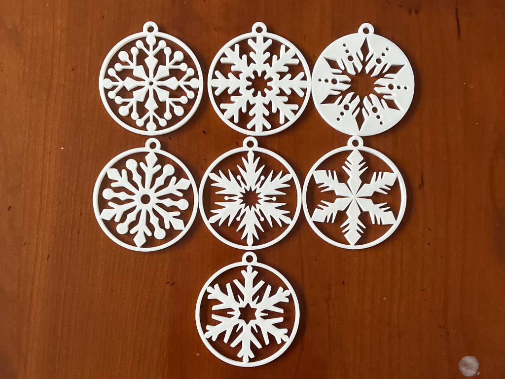 Christmas tree snowflakes