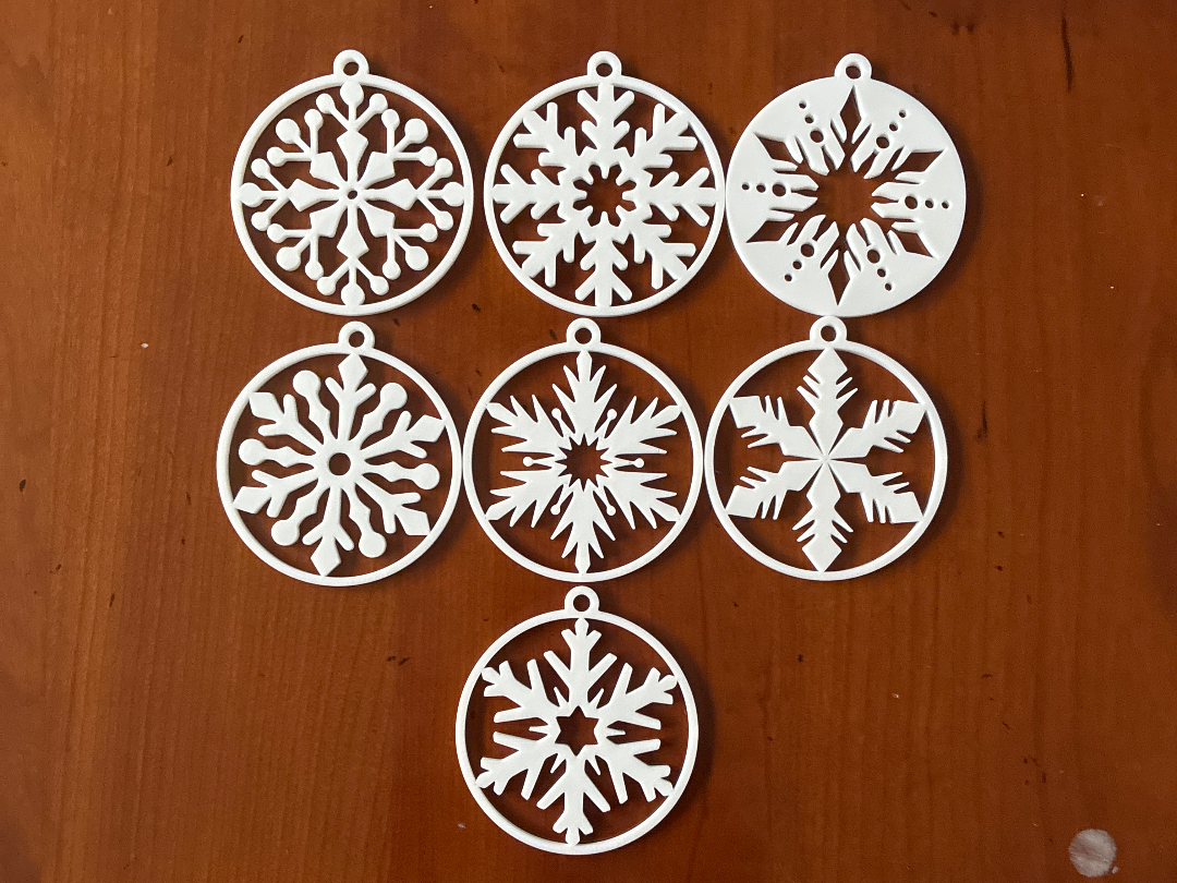 Christmas tree snowflakes