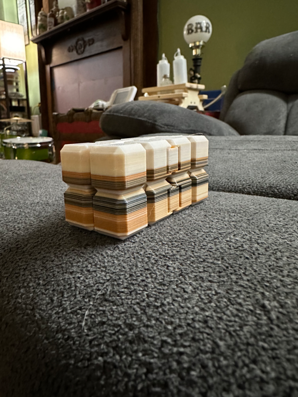 Stacked Fidget Cubes to use as Purge Blocks
