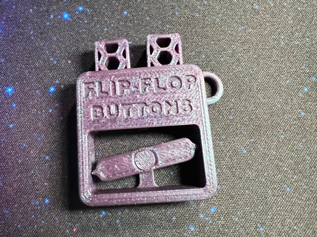 Keychain Version[Print In Place] FlipFlop Button