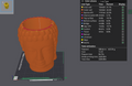 222mm tall buddha head planter