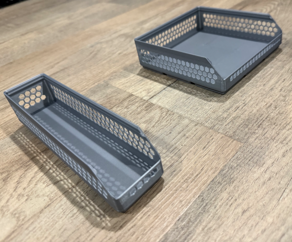 Gridfinity Bins - Hex sides, Angled front cutout