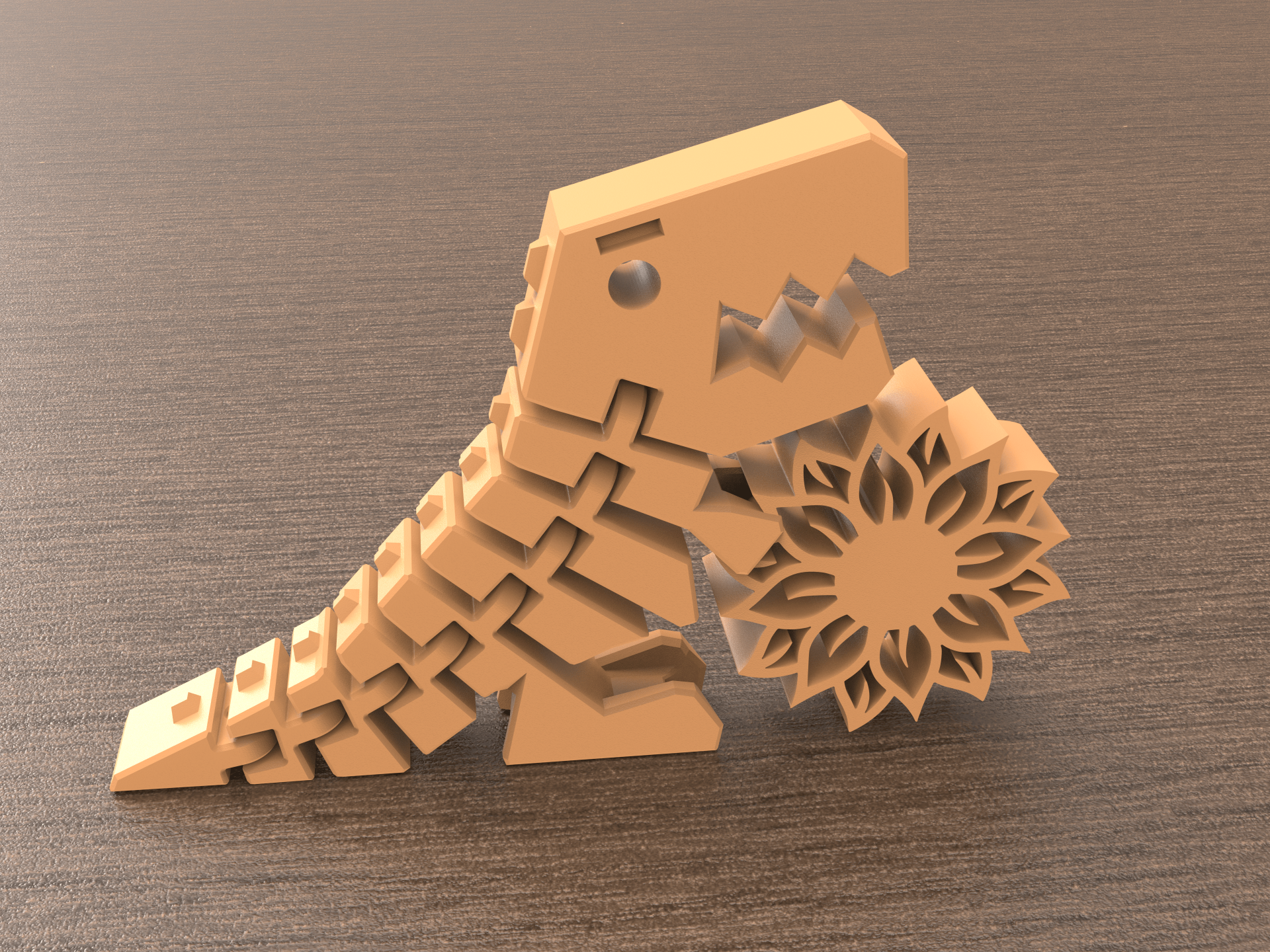 Flexi T-Rex Spring Version (Print in Place)