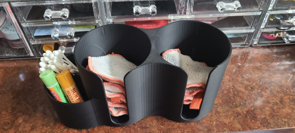 Cotton Round and qtip holder with dividers