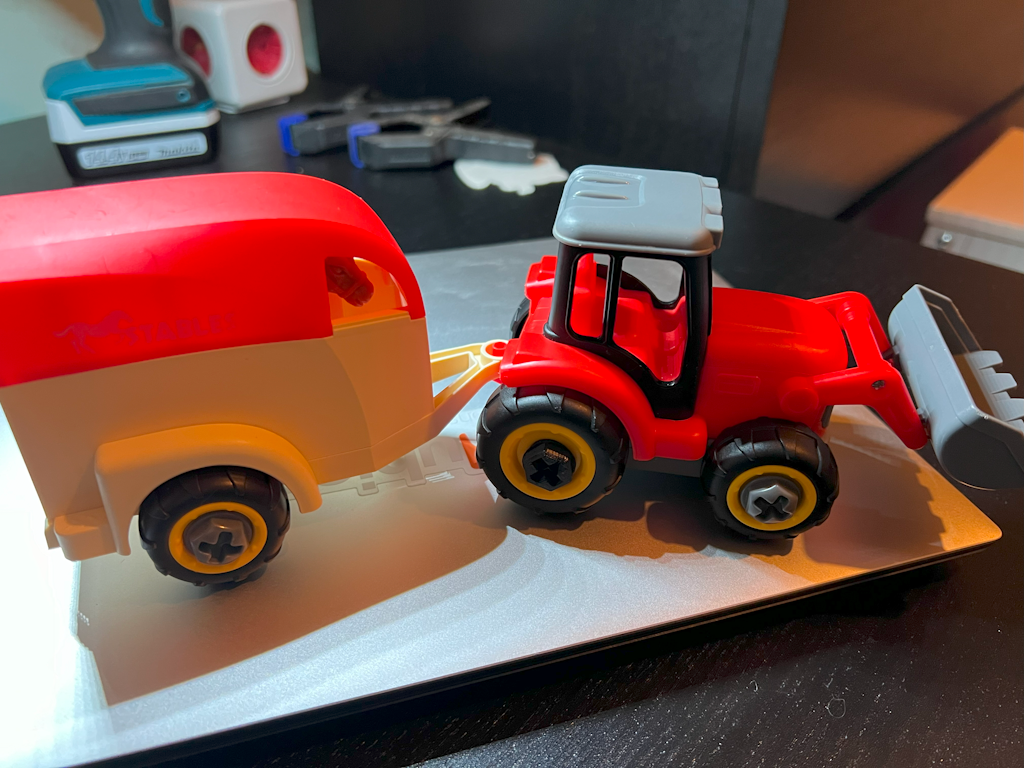Take Apart Toy (tractor) screw
