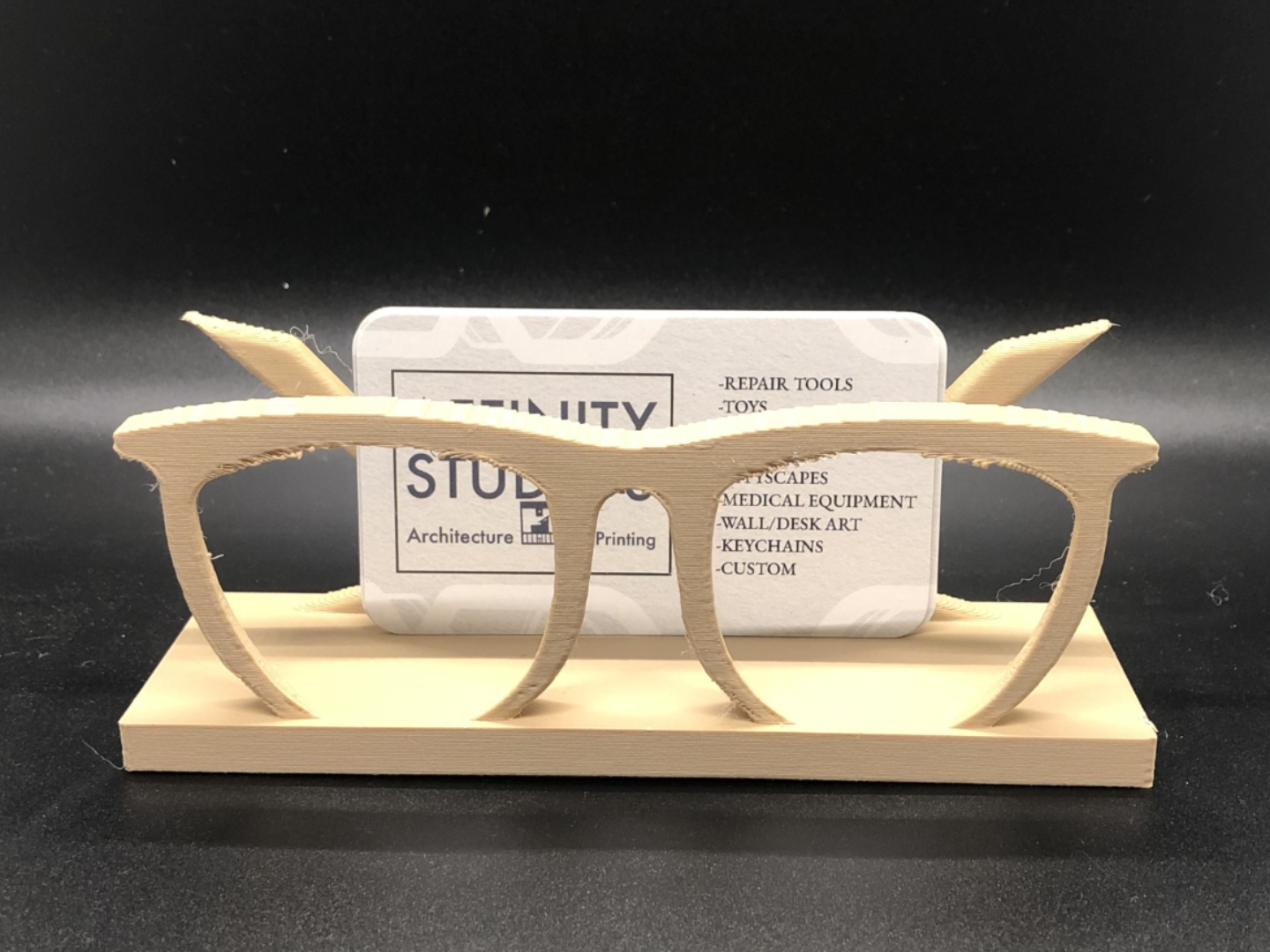 Glasses Form Business Card Holder