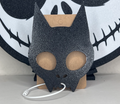 Self Defense Cat Skull Keychain
