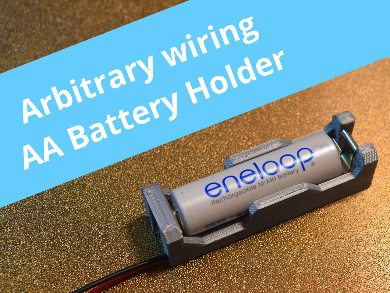AA Battery holders with free wiring