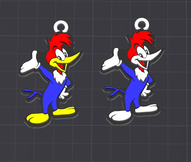 cartoon character , woody wood pecker keychain / necklace charm (free for commercial use)