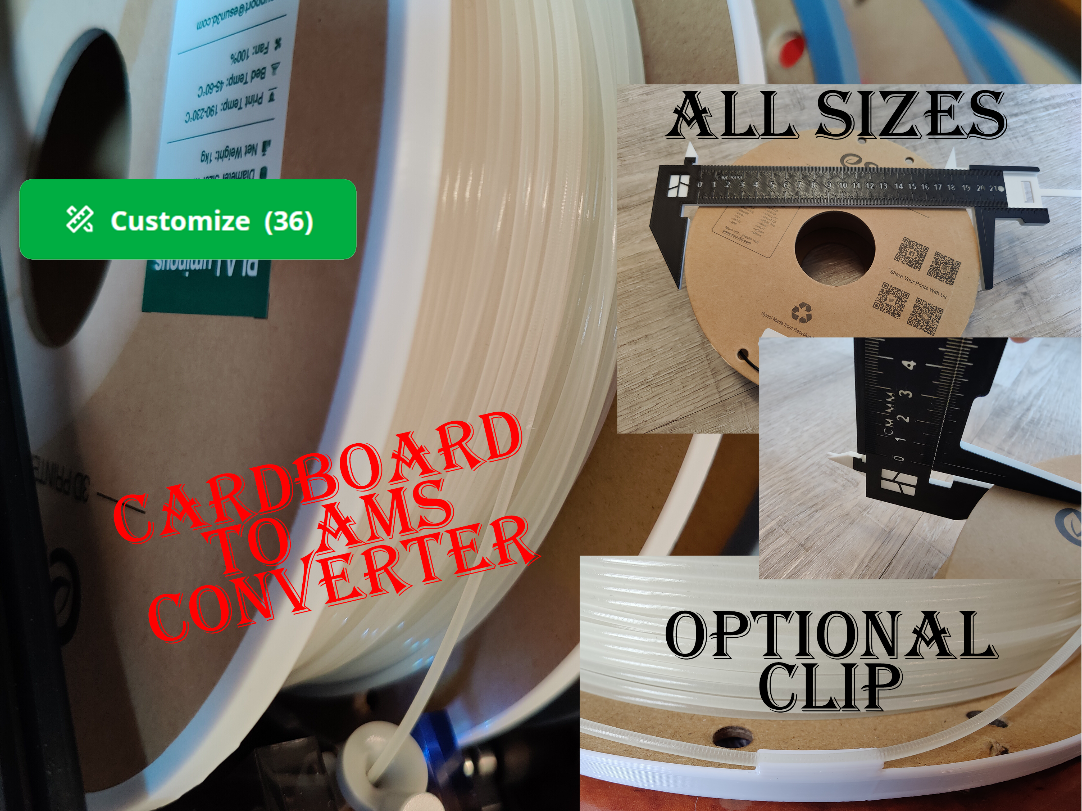Custom AMS Cardboard Spool Adapter