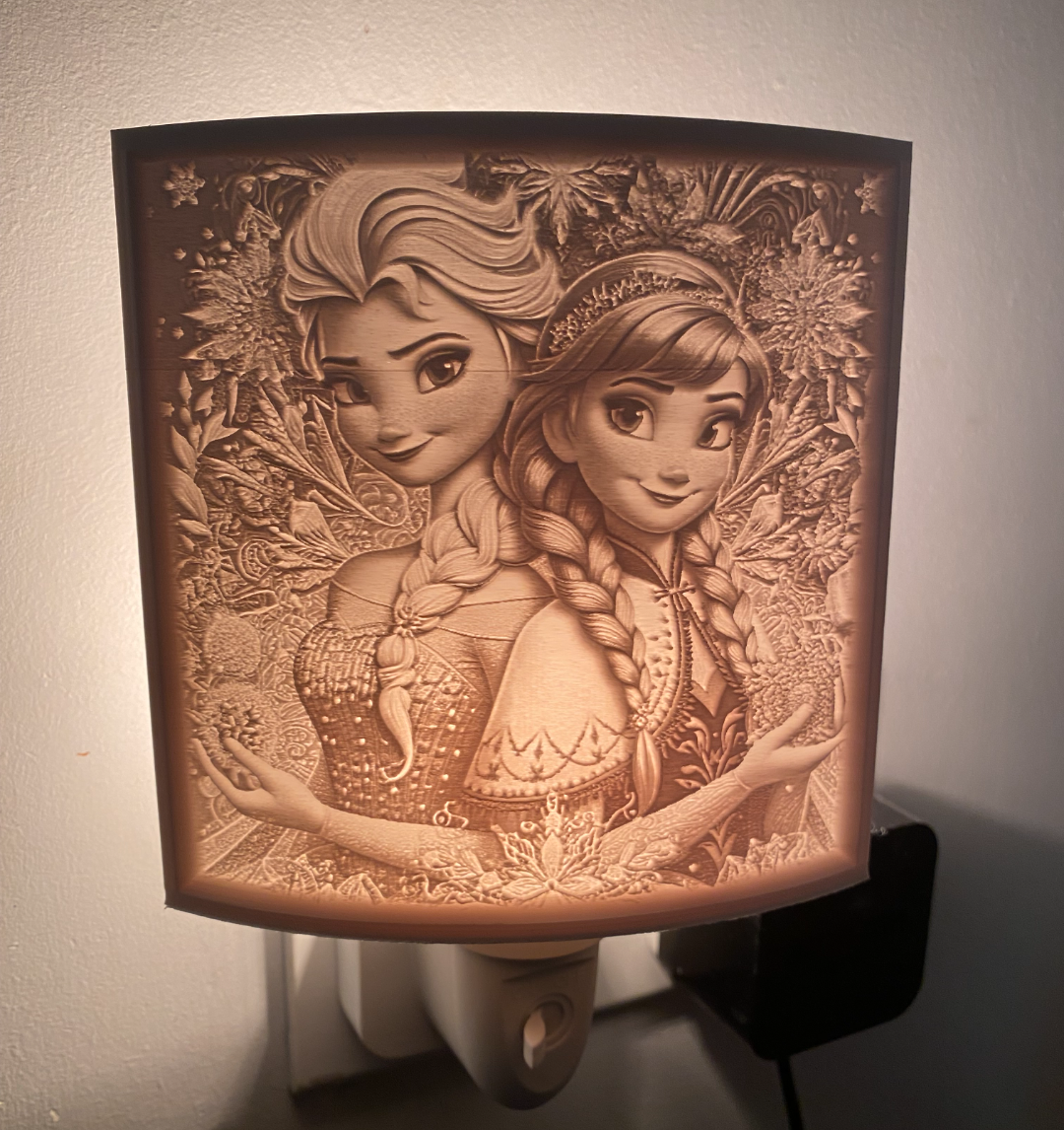 frozen anna & elsa night light