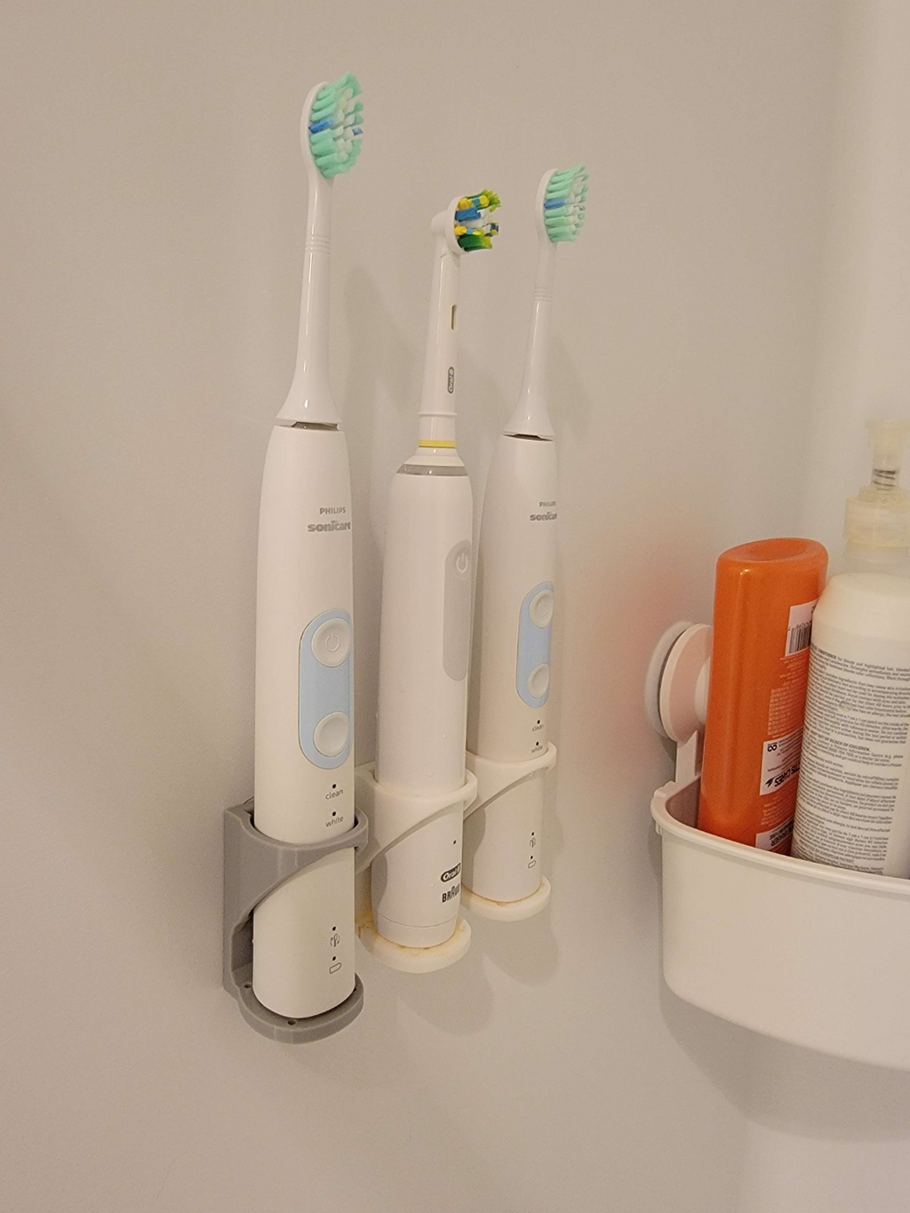 Electric Toothbrush Holder (with drain geometry)