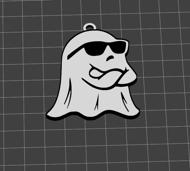 Ghost With Glasses + keychain version