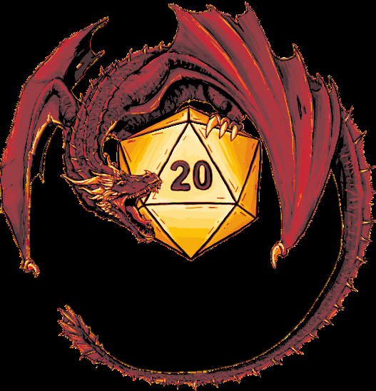Dragon Circle and 20 sided die - Hueforge Designed