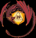 Dragon Circle and 20 sided die - Hueforge Designed