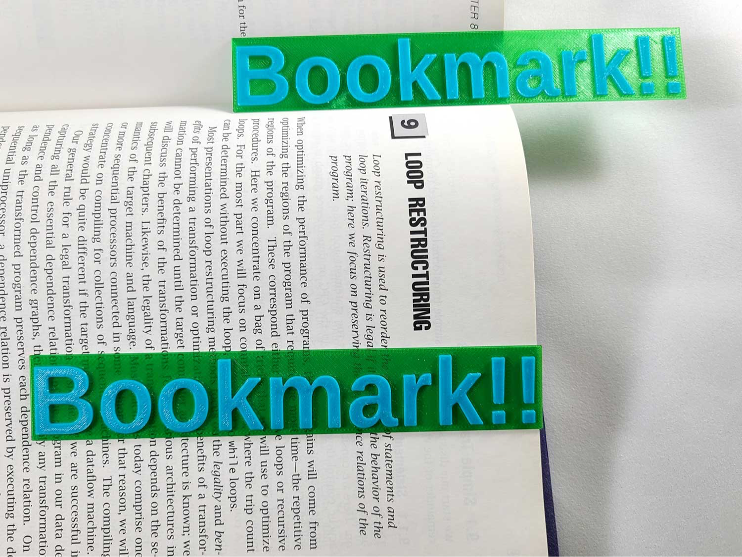 Customizable Text Bookmark with Raised Letters