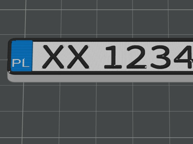 Customizable Car Plate Keychain PL (EU)