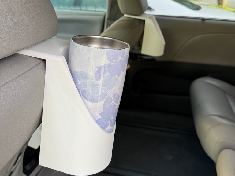 Headrest Mounted Cup Holder - 2 Mount Sizes