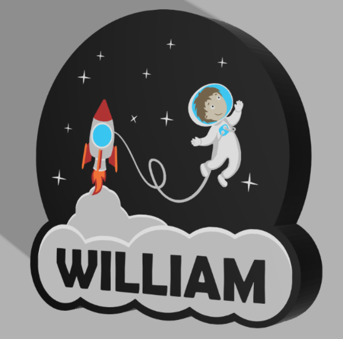 Space Kid Lightbox - Name can be customized