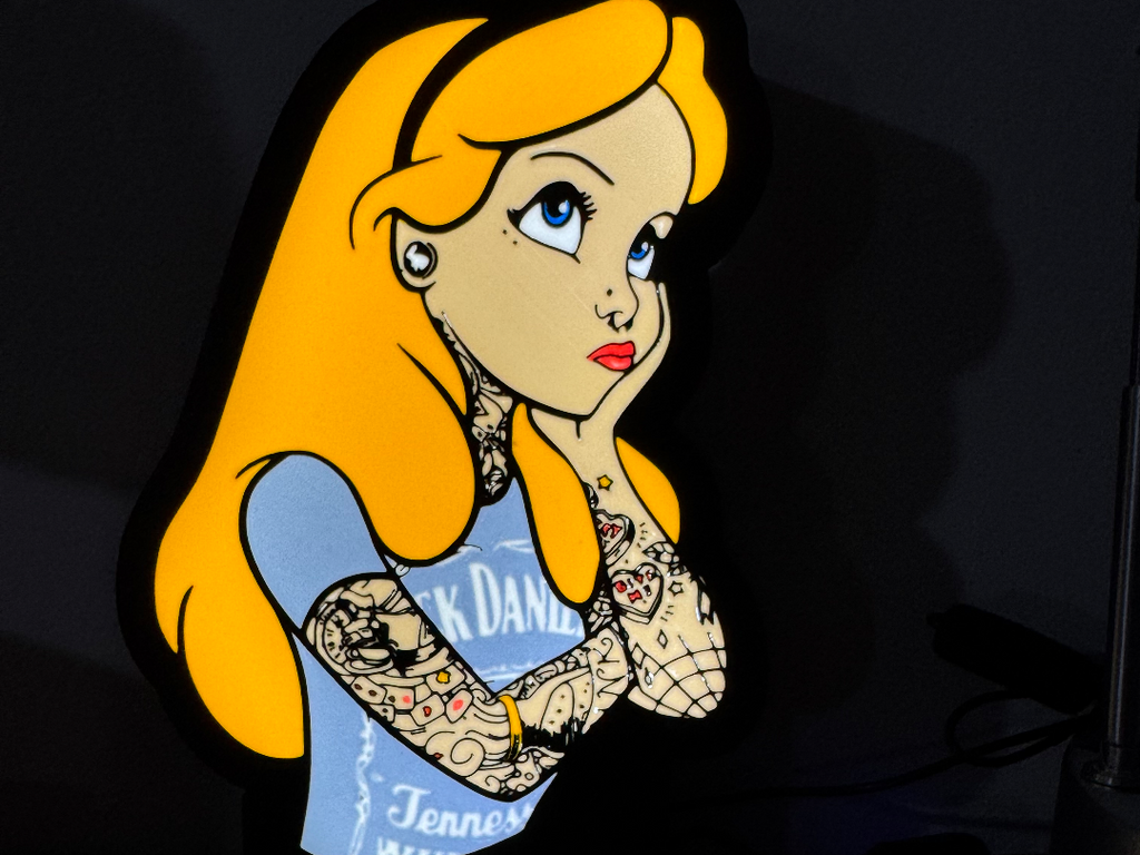 Alice - Lost in Wonderland - LED Light Up Sign