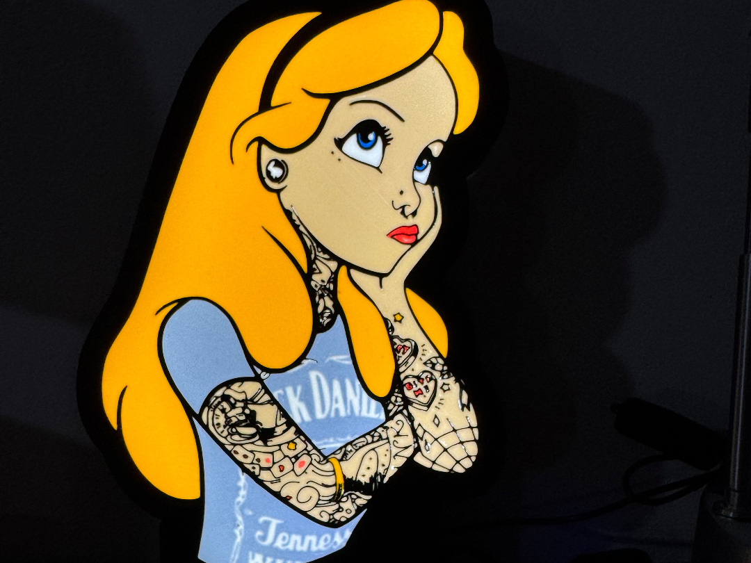 Alice - Lost in Wonderland - LED Light Up Sign