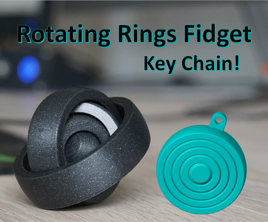 Rotating Rings Fidget Toy (Key Chain Version)