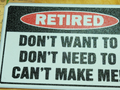 retired sign face down needs ams