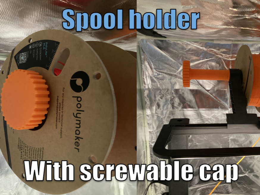 Ender 3 Additional Spool Holder With Screwable Cap