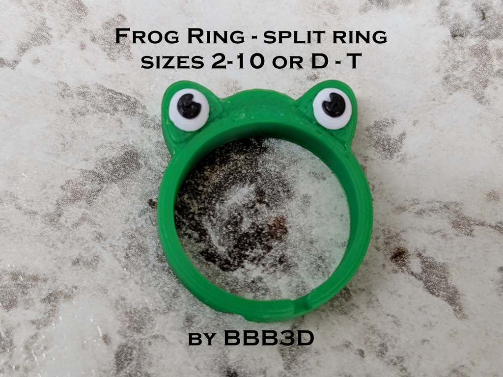 Frog Rings - Sizes 2-10 or D-T