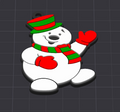 snowman low color bleed keychain/necklace xmas tree decoration