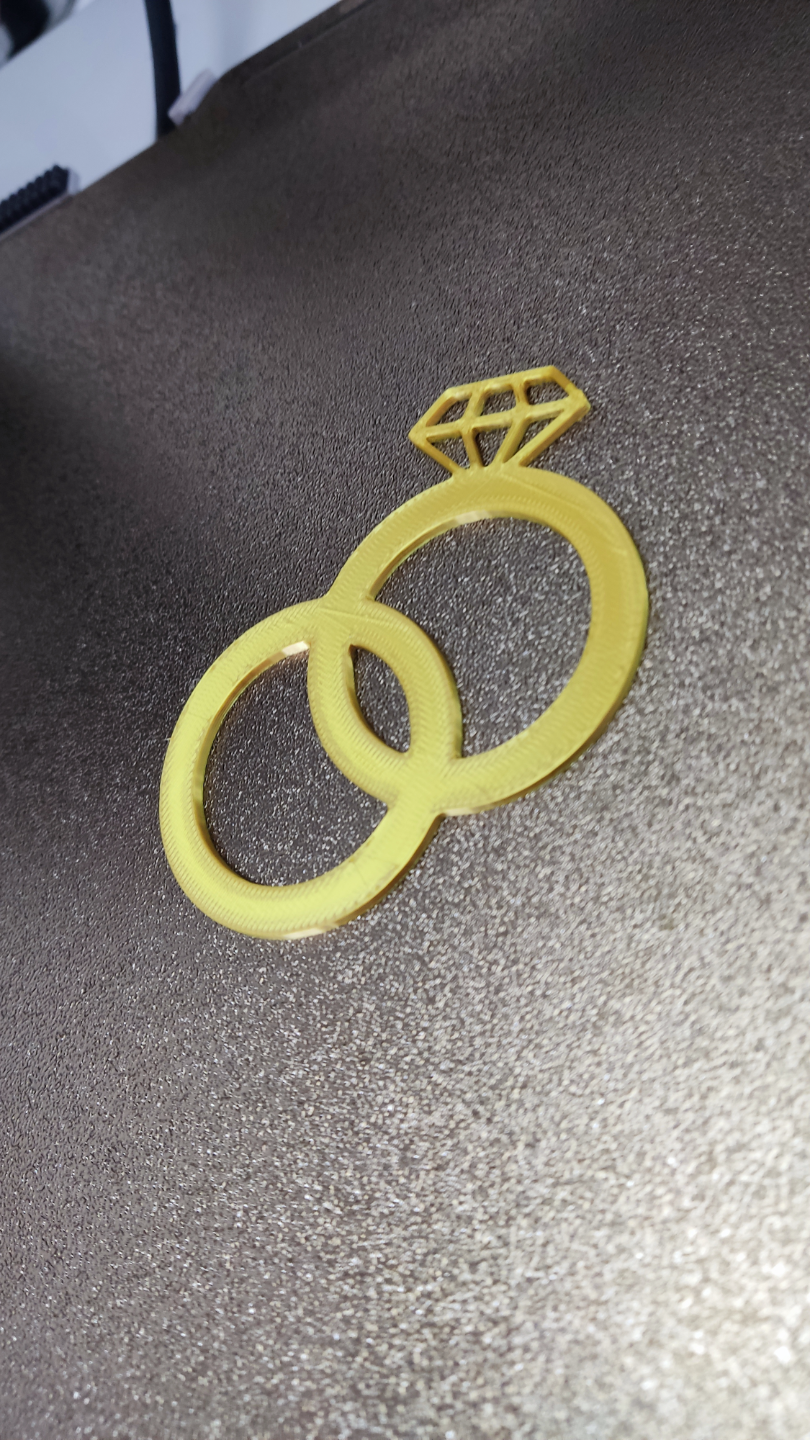Wedding ring for cake decoration
