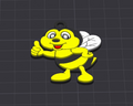 cute animal , Barney the bee keychain \ necklace charm (free for commercial use)