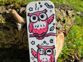 Triple Pink Owl Bookmark