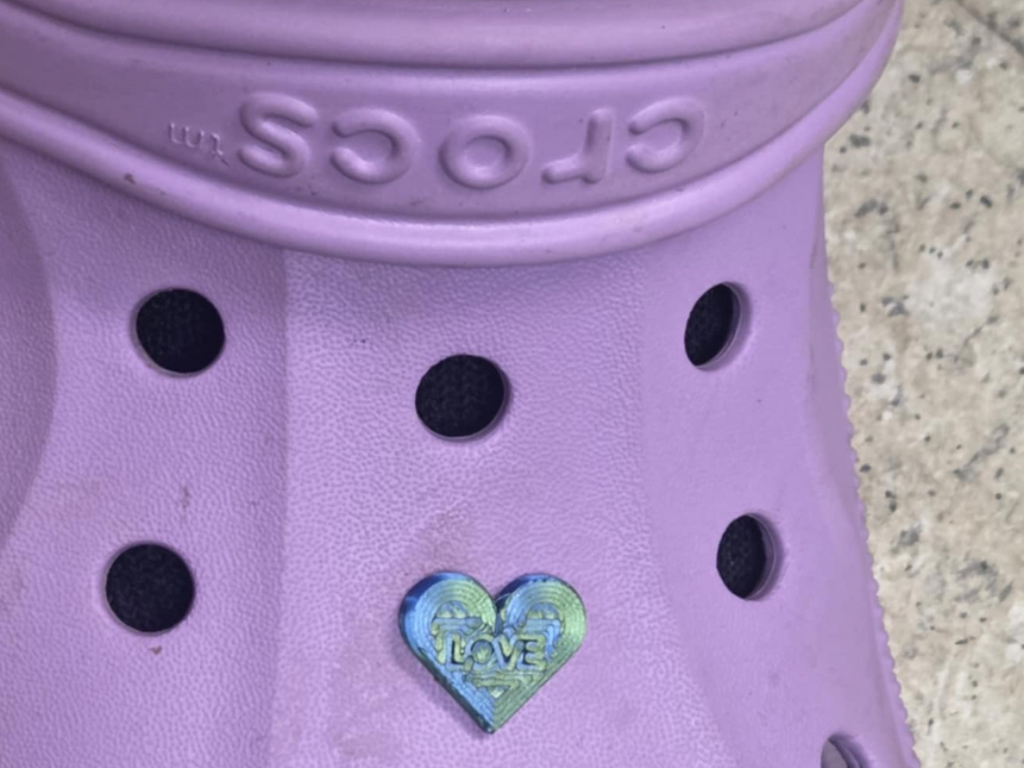 Heart Croc Charm
