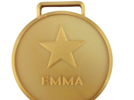 blank medal with star