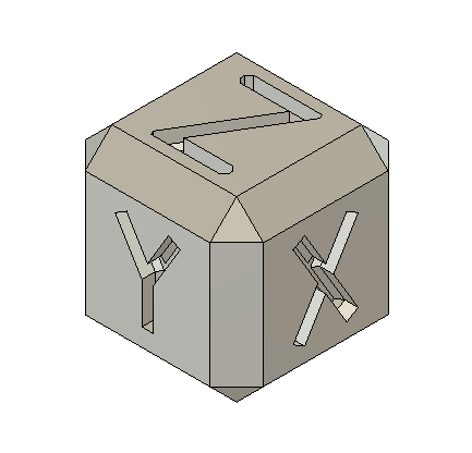 XYZ calibration cube