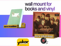 wall mount for books and vinyl records