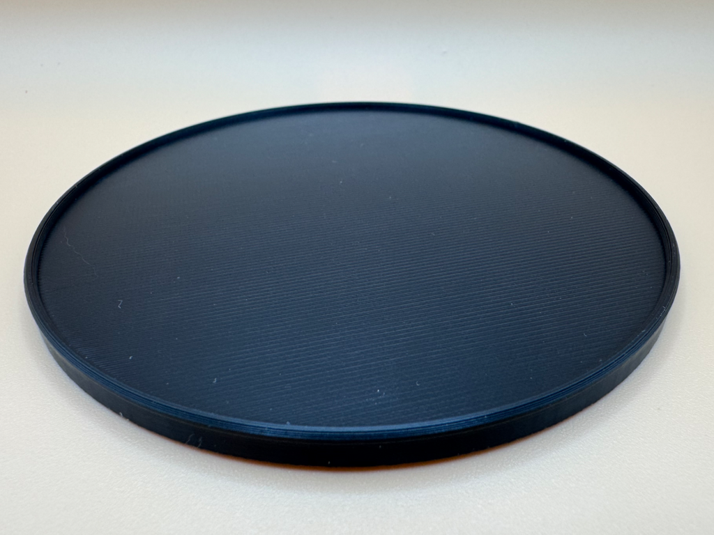 Drink coaster 100x5mm with rim (plain 1 colour)
