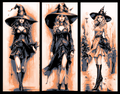 Set of 3 Bookmarks - Witch and Halloween fashion can be worn all year by some, and make it look good