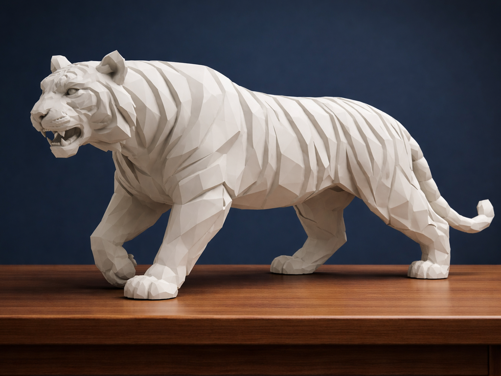 TIGER LOW POLY - TIGRE GEOMETRICA