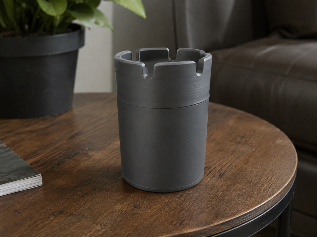 Ashtray with lid. Odor resistent