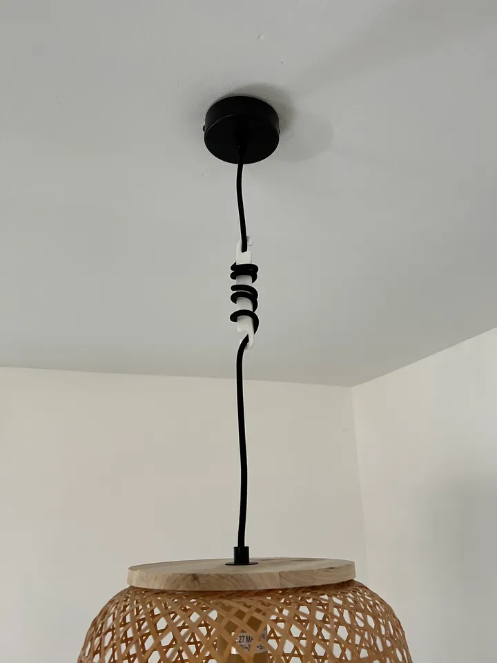 Hanging lamp cable shortener