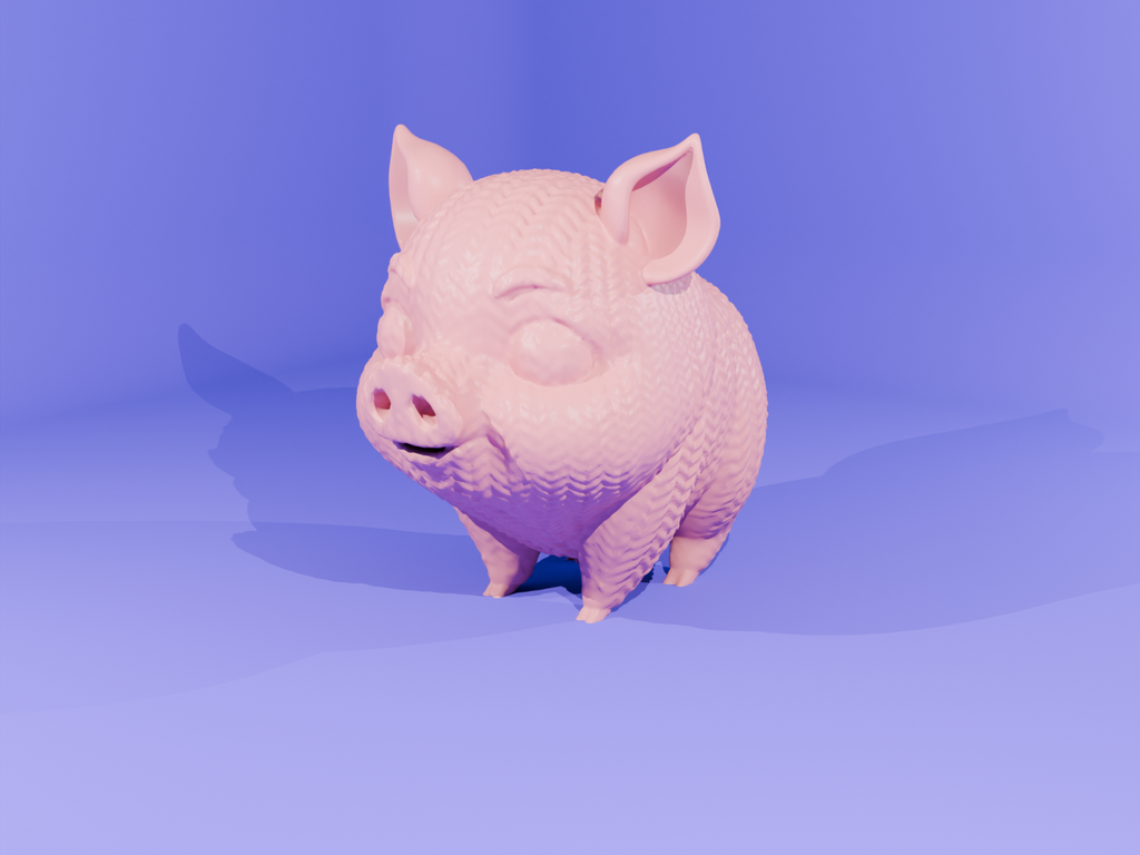 knitted pig